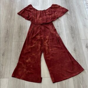 Blue Life Rust Off-Shoulder Jumpsuit